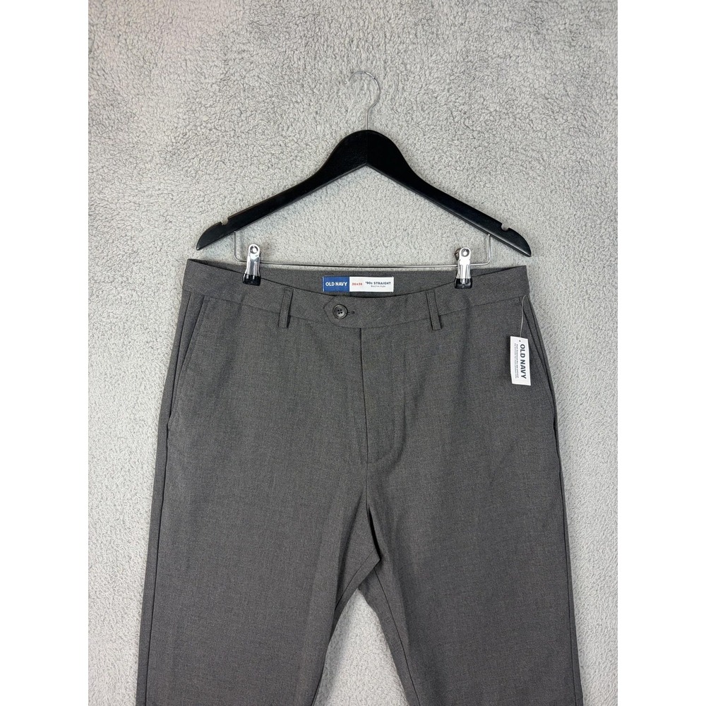 Old Navy Mens 36x36 Gray 90s Straight Built-In Flex Dress Pants 784253-02-1